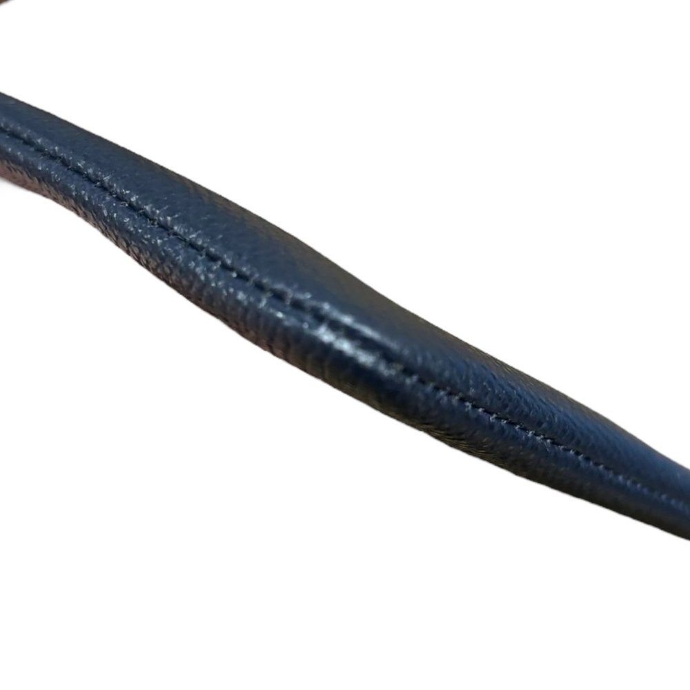 Coach Crossgrain Leather Corner Zip Wristlet Wallet Midnight Blue - Picture 13 of 13